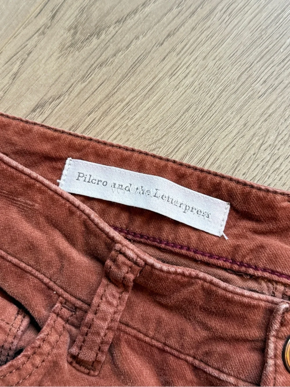 Pilcro and the Letterpress women’s script skinny corduroy pants size 26